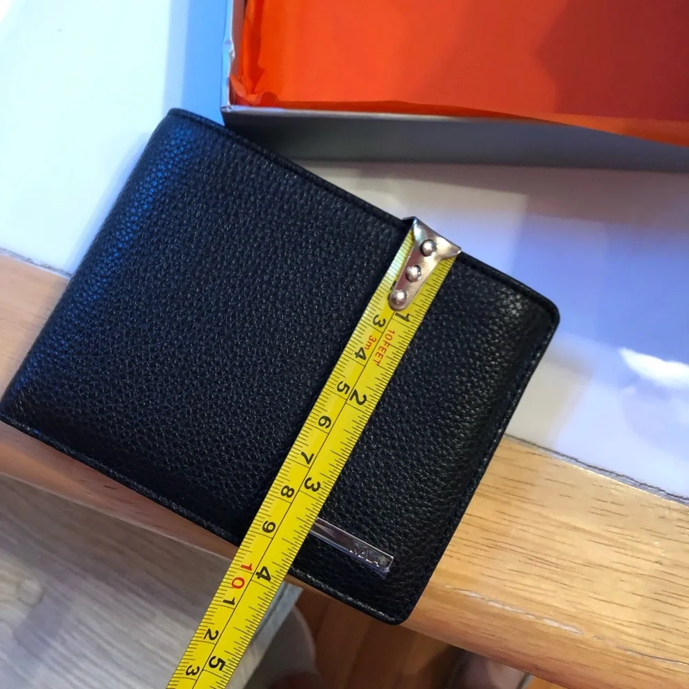 Nava Black Leather Mens Wallet